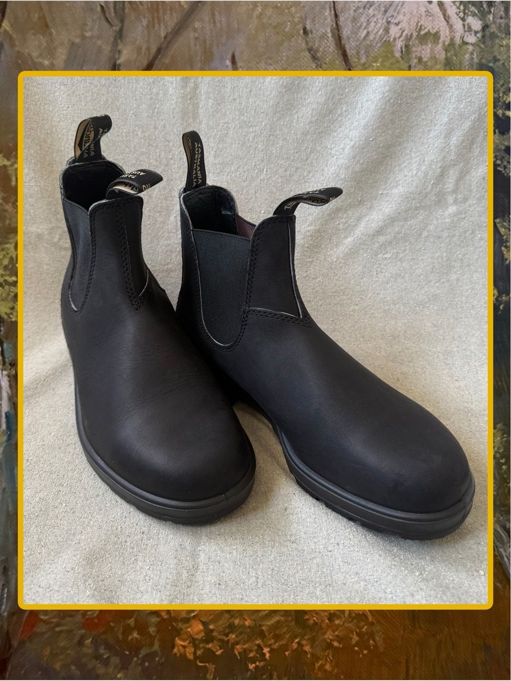 Blundstone Classic Black Leather Chelsea Boots AU 7.5 US M 8.5 W 10.5